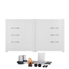 Portail battant électrique PVC blanc H160 x L350 BRIANÇON