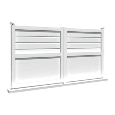 Portail battant mixte NAFASI (Blanc - 4000 mm x 1894.8 mm)