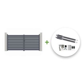 Portail battant motorisé 3,5m VOGEL H.180cm + Motorisation RANGER B150