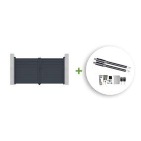 Portail battant motorisé 3m CARPATIA H.160cm + Motorisation RANGER B150
