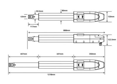 Portail battant motorisé 3m EIGER H.115cm + Motorisation TANKER B700