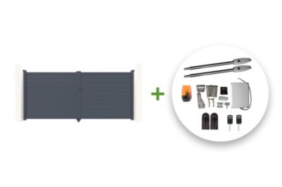 Portail battant motorisé 3m EIGER H.140cm + Motorisation TANKER B250