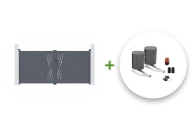 Portail battant motorisé 3m VELETA H.160cm + Motorisation BUNKER B500