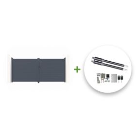 Portail battant motorisé 4m EIGER H.180cm + Motorisation RANGER B150