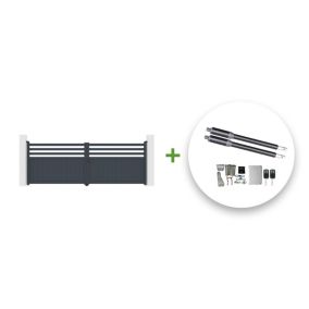 Portail battant motorisé 4m NEVIS H.140cm + Motorisation RANGER B150