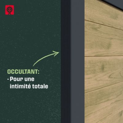 Portail battant Neva aluminium effet bois l.350 x H.168 cm Klikstrom
