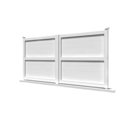 Portail battant plein Blanc L 4000 x H 1606 mm Motorisé