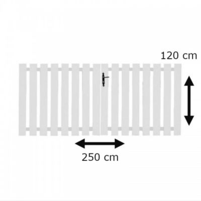 Portail battant PVC blanc H120 x L250 BALE