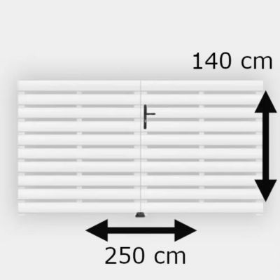 Portail battant PVC blanc H140 x L250 cm LYON