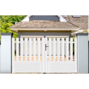 Portail battant PVC blanc H145 x L300 ALENCON DROIT