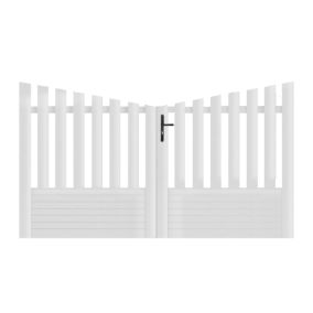 Portail battant PVC blanc H145 x L400 ALENÇON CONCAVE