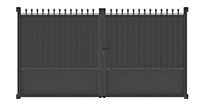 Portail battant ronchaux 2 300x170 cm Noir 2100 Jardimat