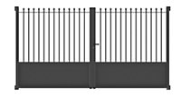 Portail battant ronchaux 3 300x170 cm Noir 2100 Jardimat