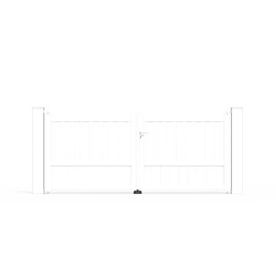 Portail Belty battant en aluminium Duny - 299 x h.130 cm - Blanc