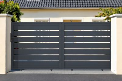 Portail coulissant 3,5m VOGEL H.140cm aluminium gris