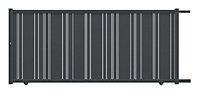 Portail coulissant 4ALU aluminium gris 7016 - 410 x h.160 cm