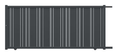 Portail coulissant 4ALU aluminium gris 7016 - 410 x h.160 cm