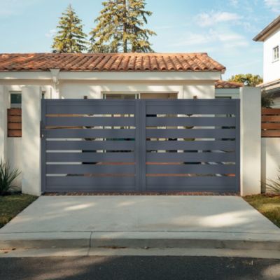 Portail coulissant 4m VOGEL H.140cm aluminium gris