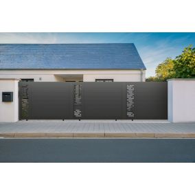 Portail coulissant 6m ARLBERG H.140 aluminium gris