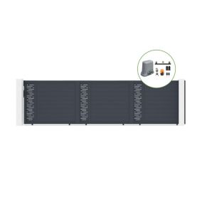 Portail coulissant 6m ARLBERG H.140cm alu + motorisation TANKER C600
