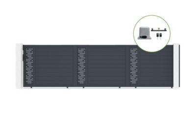 Portail coulissant 6m ARLBERG H.160cm alu + motorisation RANGER C300