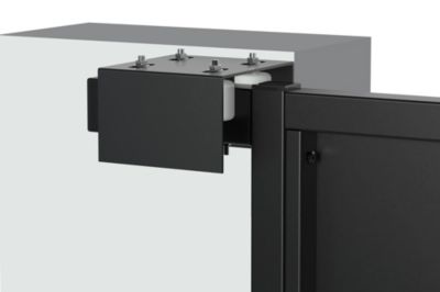 Portail coulissant acier 3,5m NALI VELETA H.180cm noir + Portillon H.180cm noir