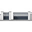 Portail coulissant aluminium Gironde gris 7016 sablé - 350 x h.130 cm
