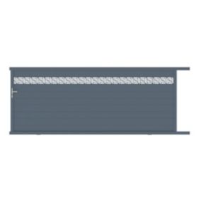 Portail coulissant auteuil orient 400x158,3 cm Gris anthracite 7016 Jardimat