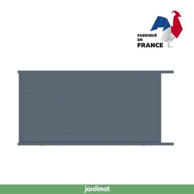 Portail coulissant Chalon gris anthracite RAL 7016 350X180 cm Jardimat