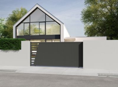 Portail coulissant DOSSEN 3,60X1,60 m GRIS70