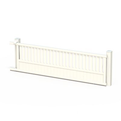 Portail coulissant en aluminium Duny 4.06X1.20 blanc 9016