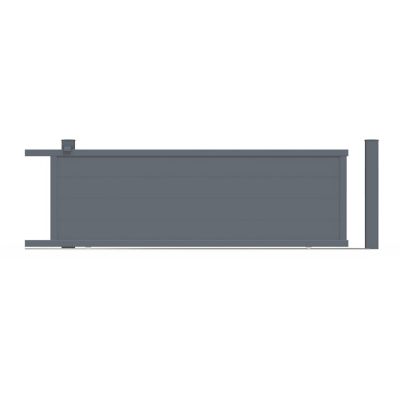 Portail coulissant en aluminium Maryn 4.06X1.35 gris anthracite 7016