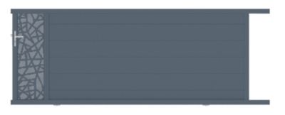 Portail coulissant frejus conceptuel 350x142,3 cm Gris anthracite 7016 Jardimat