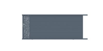 Portail coulissant frejus conceptuel 400x142,3 cm Gris anthracite 7016 Jardimat