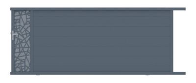 Portail coulissant frejus conceptuel 400x142,3 cm Gris anthracite 7016 Jardimat