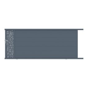 Portail coulissant frejus conceptuel 400x142,3 cm Gris anthracite 7016 Jardimat