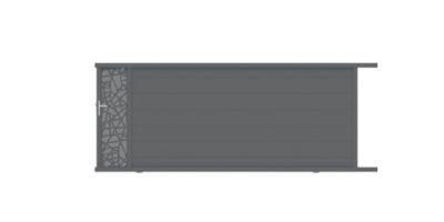 Portail coulissant frejus conceptuel 400x166,8 cm Gris 7037 Jardimat