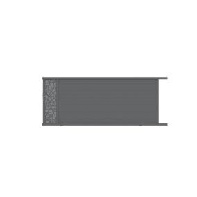 Portail coulissant frejus conceptuel 400x166,8 cm Gris 7037 Jardimat