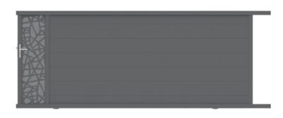 Portail coulissant frejus conceptuel 400x166,8 cm Gris 7037 Jardimat