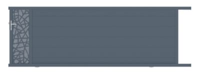 Portail coulissant frejus conceptuel 400x166,8 cm Gris anthracite 7016 Jardimat
