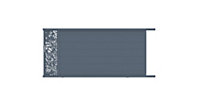Portail coulissant frejus végétal 350x166,8 cm Gris anthracite 7016 Jardimat