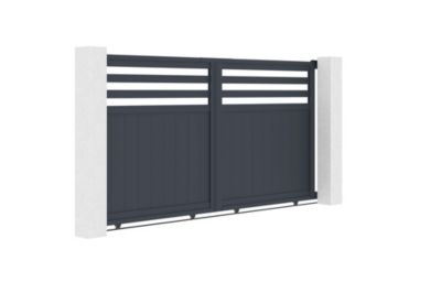 Portail coulissant motorisé 3m NEVIS H.160cm + Motorisation RANGER C300