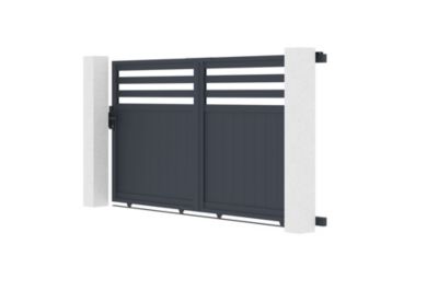 Portail coulissant motorisé 3m NEVIS H.160cm + Motorisation RANGER C300