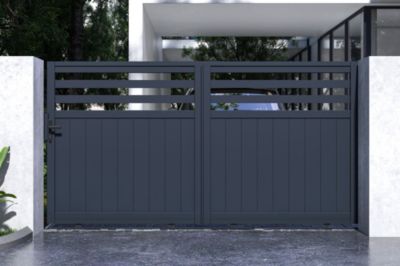 Portail coulissant motorisé 3m NEVIS H.160cm + Motorisation RANGER C300