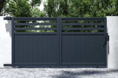 Portail coulissant motorisé 3m NEVIS H.160cm + Motorisation RANGER C300