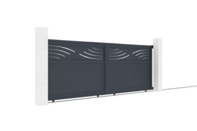 Portail coulissant motorisé 4m HALTI H.140cm + Motorisation RANGER C300