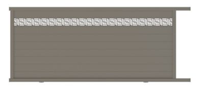 Portail coulissant motorisé auteuil orient 350x158,3 cm Gris beige 7006 Jardimat