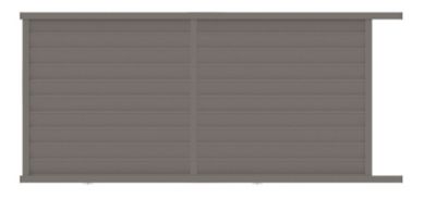 Portail coulissant motorisé cesson 350x171 cm Gris taupe 2900 Jardimat