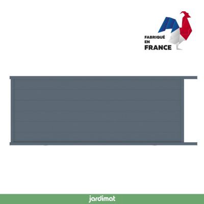 Portail coulissant motorisé Chalon gris anthracite RAL 7016 350X162cm Jardimat