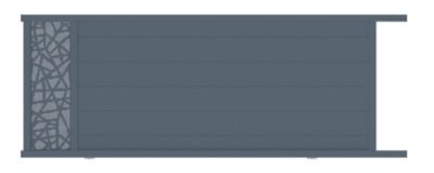 Portail coulissant motorisé frejus conceptuel 350x142,3 cm Gris anthracite 7016 Jardimat